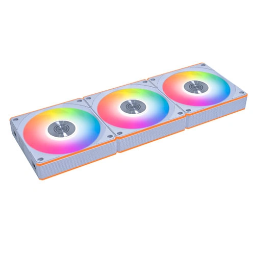 Lian Li UNI Fan CL Wireless RGB 120mm Reverse Blade White Cabinet Fan, Triple Pack